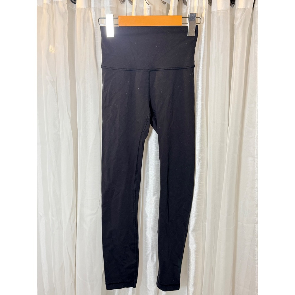 Lululemon Leggings Womens 2 Black High Rise Full Length Yoga Activewear